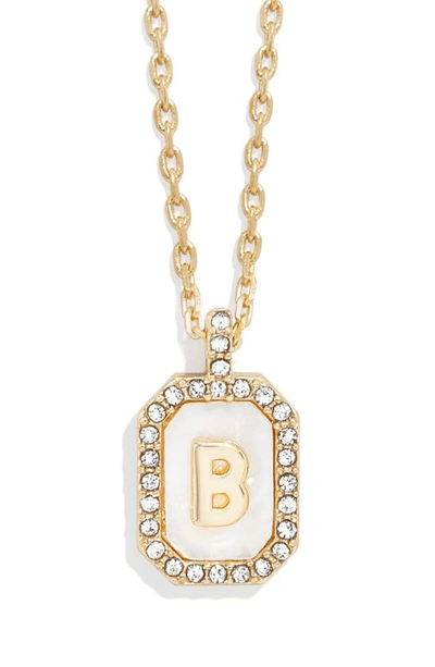 Baublebar Initial Pendant Necklace In White B