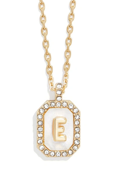 Baublebar Initial Pendant Necklace In White E
