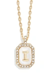 Baublebar Initial Pendant Necklace In White I