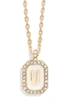 Baublebar Initial Pendant Necklace In White U