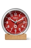 Shinola Runwell 6-inch Desk Clock In Scarlet