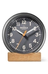 Shinola Runwell 6-inch Desk Clock In Gunmetal, Gray, And Cream