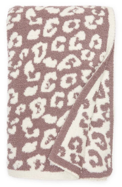Barefoot Dreams In The Wild Throw Blanket In Purple Bloom/ Cream