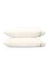 Matouk Lowell 600 Thread Count Pillowcase In Ivory/champagne