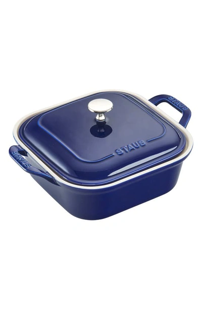 Staub 9-inch Enameled Ceramic Covered Baker In Dark Blue