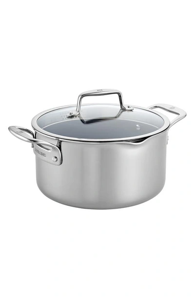 Zwilling Clad Cfx 6-quart Nonstick Dutch Oven In Stainless Steel