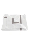 Matouk Lowell Duvet Cover In Platinum