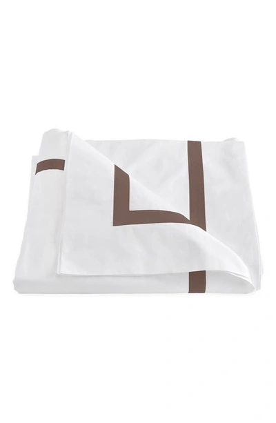 Matouk Lowell Duvet Cover In Mocha