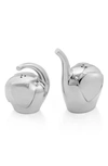 Nambe Savanna Elephant 2-pc. Salt & Pepper Shaker Set In Silver