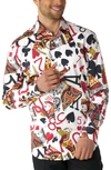 OPPOSUITS KING OF CLUBS BUTTON-UP SHIRT