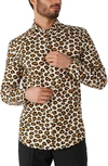 Opposuits The Jag Trim Fit Button-up Shirt In Beige