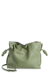 Loewe Flamenco Leather Clutch In Rosemary 6424