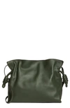 Loewe Flamenco Leather Clutch In Vintage Khaki 4429