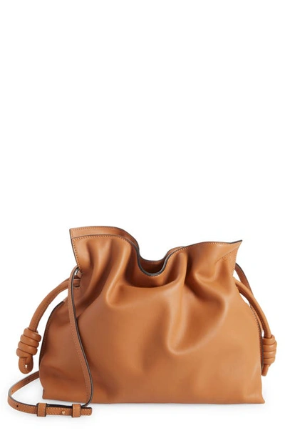 Loewe Flamenco Leather Clutch In Warm Desert 2586