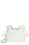 Loewe Flamenco Leather Clutch Bag In Soft White