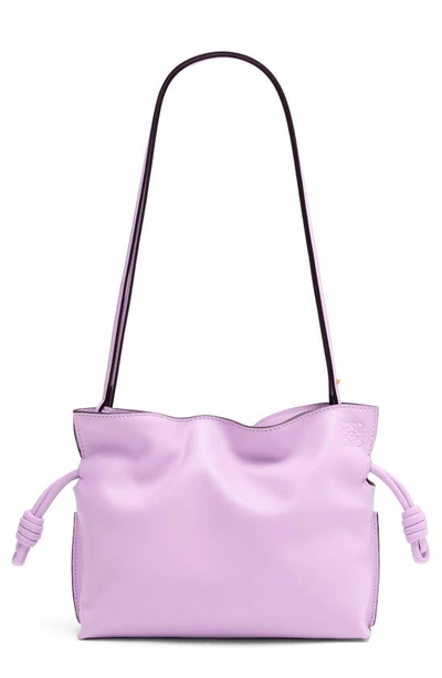 Loewe Mini Flamenco Leather Clutch In Bloom Orchid