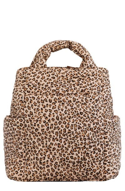 Beis Diaper Backpack Tote In Leopard