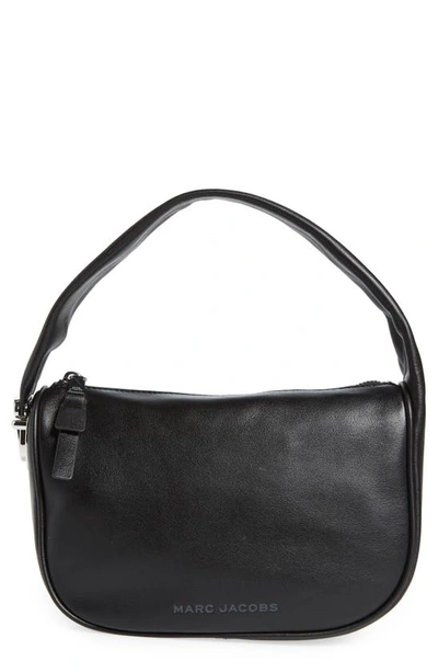 Marc Jacobs The Mini Leather Hobo Bag In Black/silver