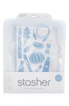 STASHER CLEAR QUART REUSABLE SILICONE BAG