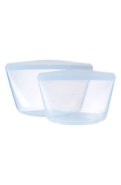 Stasher 2-pack Reusable On-the-go Bowls In Clear