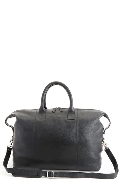 Royce New York Medium Leather Duffle Bag In Black