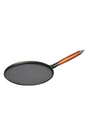Staub Cast Iron 11-inch Crepe Pan With Spreader & Spatula - Matte Black In Black