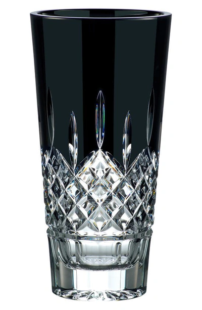 Waterford Lismore Black Crystal Vase