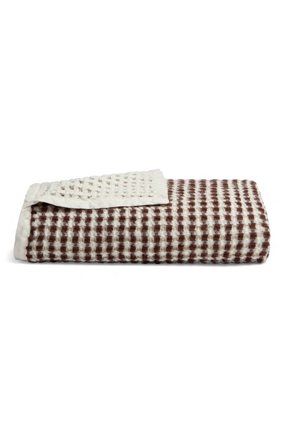 Parachute Waffle Cotton Throw Blanket In Raisin