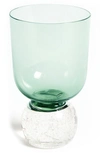 Misette Bubble Glass Tumbler In Green