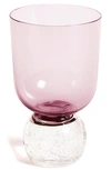 Misette Bubble Glass Tumbler In Pink