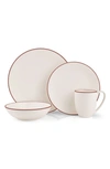 Nambe Taos 4-piece Stoneware Dinnerware Set In Agate