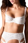 Journelle Loulou Lace Balconette Bra In Blanc