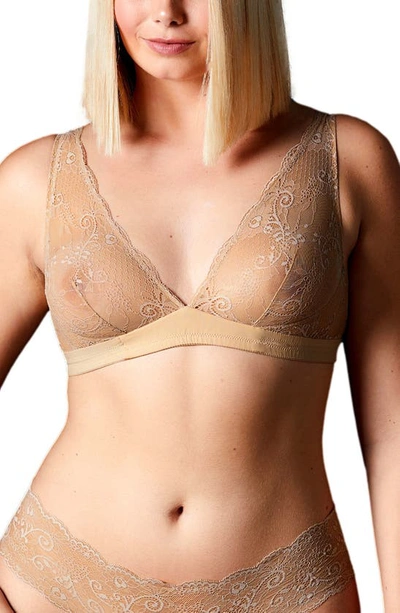 Journelle Sapna Plunge Bralette In Naturelle