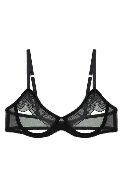 Journelle Odette Open Cup Underwire Bra In Black