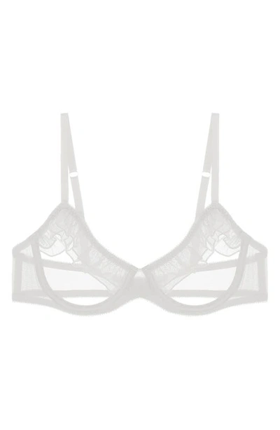 Journelle Odette Open Cup Underwire Bra In Blanc