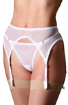 Journelle Loulou Lace Suspender Belt In Blanc