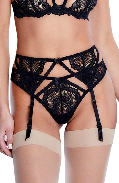 Journelle Natalia Lace Suspender Belt In Noir