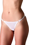 Journelle Odette Mesh Thong In Blanc