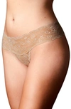 Journelle Sapna Mid Rise Lace Thong In Naturelle