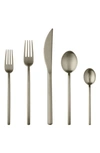 Mepra Linea 5-piece Ice Champagne Cutlery Set In Black