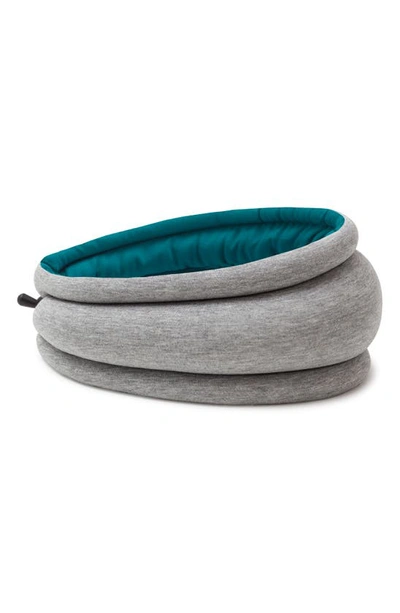 Ostrichpillow ® Light Reversible Travel Pillow In Blue Reef