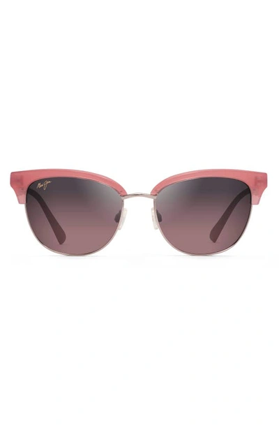 Maui Jim Lokelani Mj Rs825-09 Cat Eye Polarized Sunglasses In Bubblegum With Rose Gold