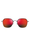 Maui Jim Moon Doggy 52mm Polarized Square Sunglasses In Crl