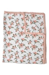 Little Unicorn Watercolor Roses Cotton Muslin Big Kid Quilt In Watercolor Roses Print