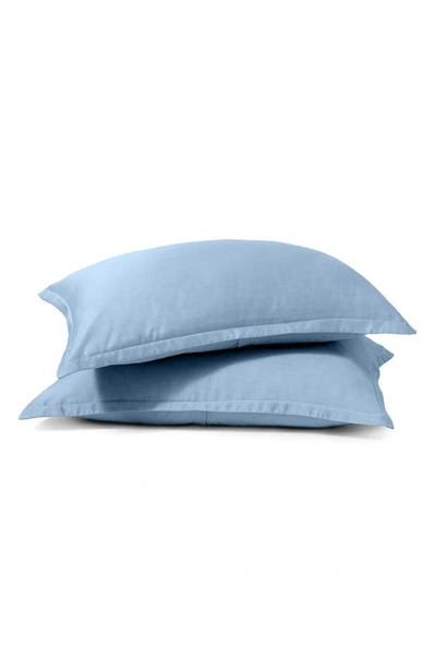 Buffy Breeze Eucalyptus Set Of 2 Pillow Shams In Dark Blue