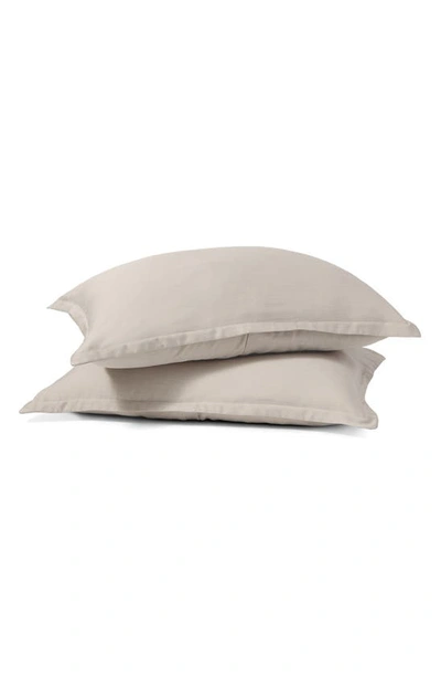 Buffy Breeze Eucalyptus Set Of 2 Pillow Shams In Dark Grey