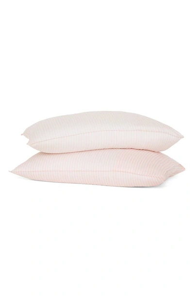 Buffy Breeze Eucalyptus Pillowcases In Blush Mini Stripe