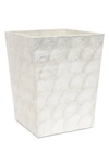 Pigeon & Poodle Andria Pearlized Wastebasket In Pearlized