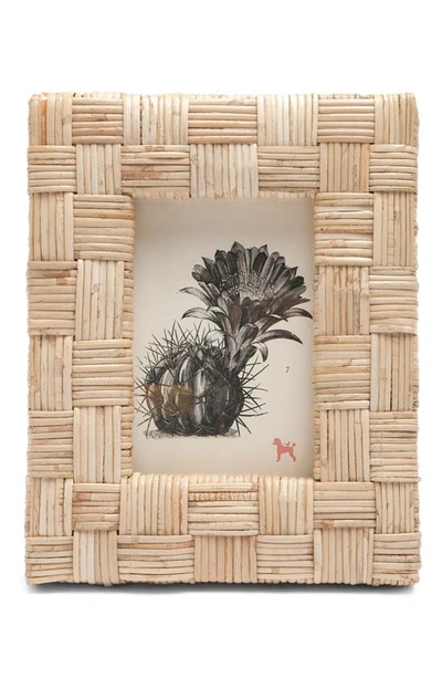 Pigeon & Poodle Grasse Natural Cane Picture Frame, 4" X 6"