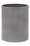 Pigeon & Poodle Cordoba Ceramic Wastebasket In Gray Burlap